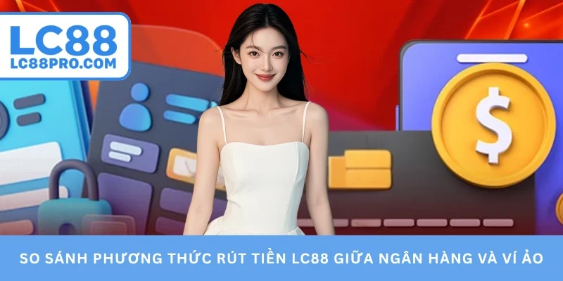 So sánh phương thức rút tiền LC88 giữa ngân hàng và ví ảo